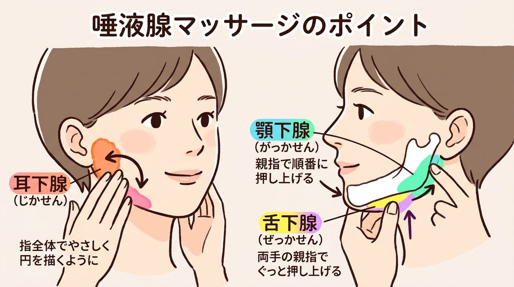 唾液腺マッサージ
